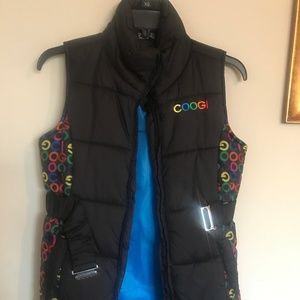 NEW NWOT Coogi Puffer Vest. Black. Large 12/14.